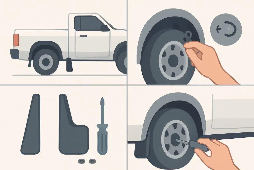 How to Install Mud Flaps on a Truck