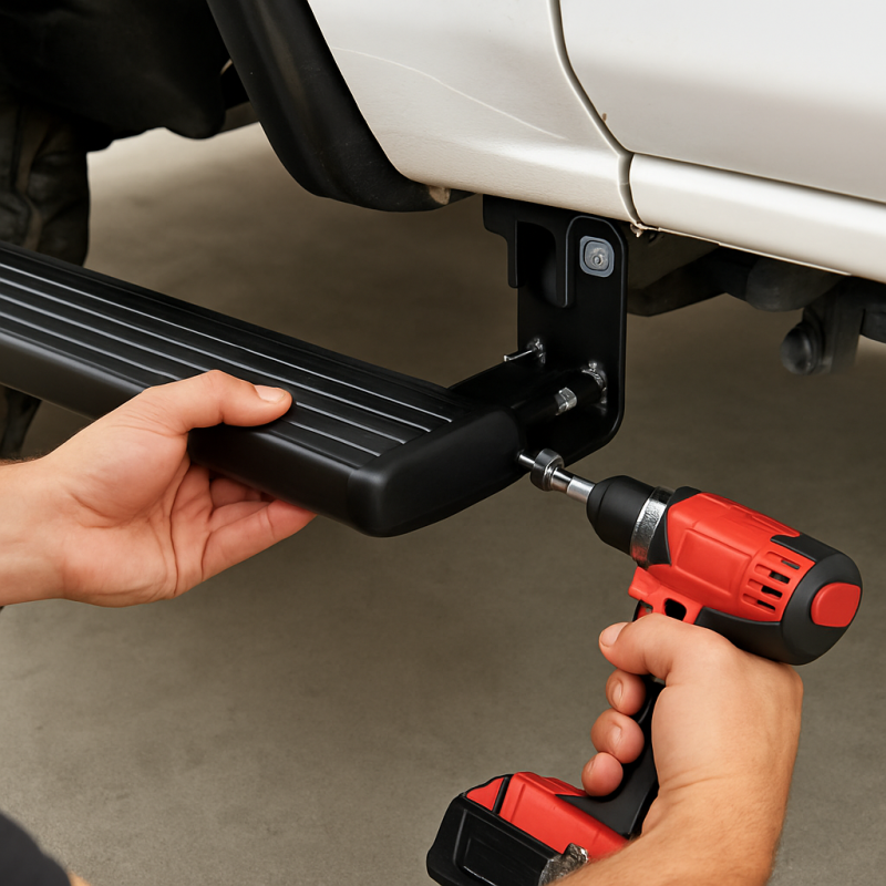 Attaching the Running Board to the Brackets