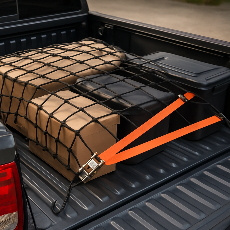 Secure Loose Cargo With Nets and Tie Downs